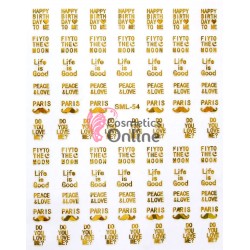 Stickere Mollylac 3D pentru unghii Gold Holohrafice Cod SML54 - 66098